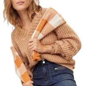 Anthropologie | Chunky Knit V Neck Sweater